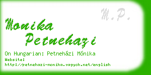monika petnehazi business card